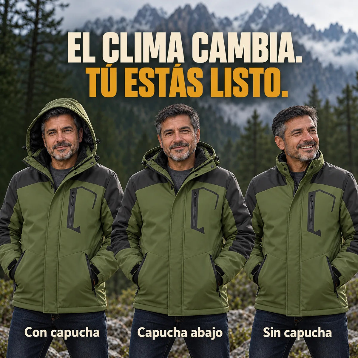Chamarra Hombre Sierra 3 en 1 — Edición Todo Terreno