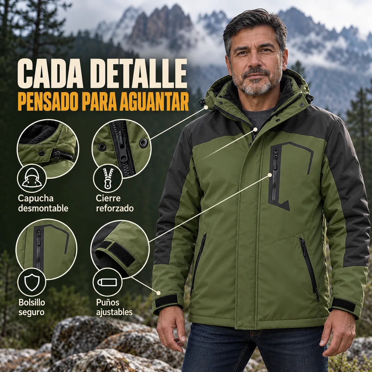 Chamarra Hombre Sierra 3 en 1 — Edición Todo Terreno