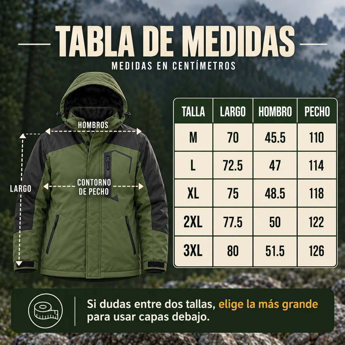 Chamarra Hombre Sierra 3 en 1 — Edición Todo Terreno