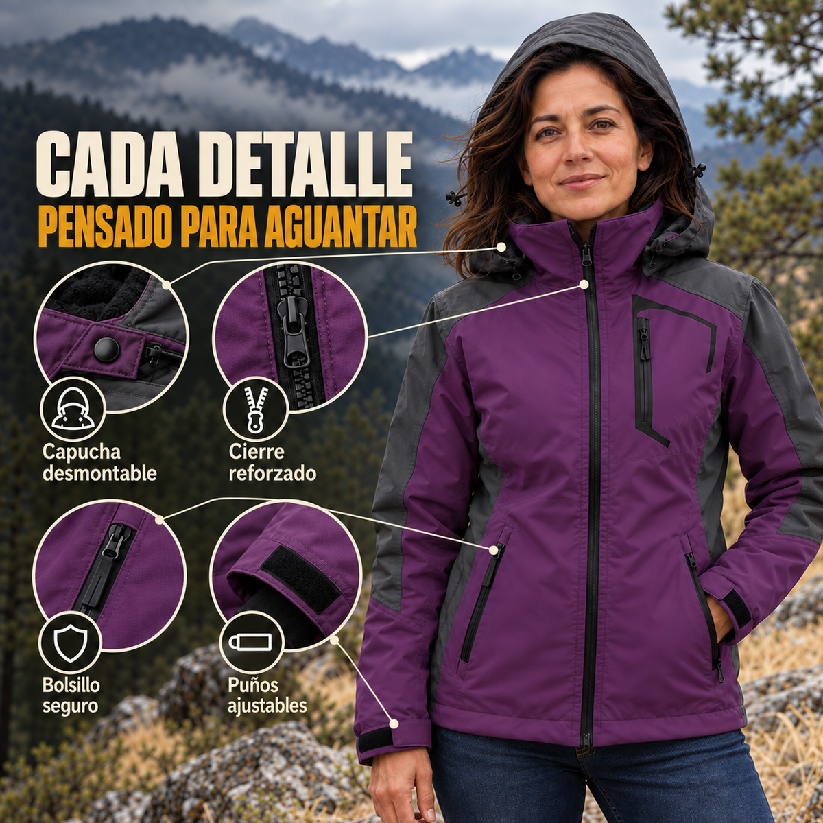 Chaqueta Mujer Sierra 3 en 1 — Edición Todo Terreno