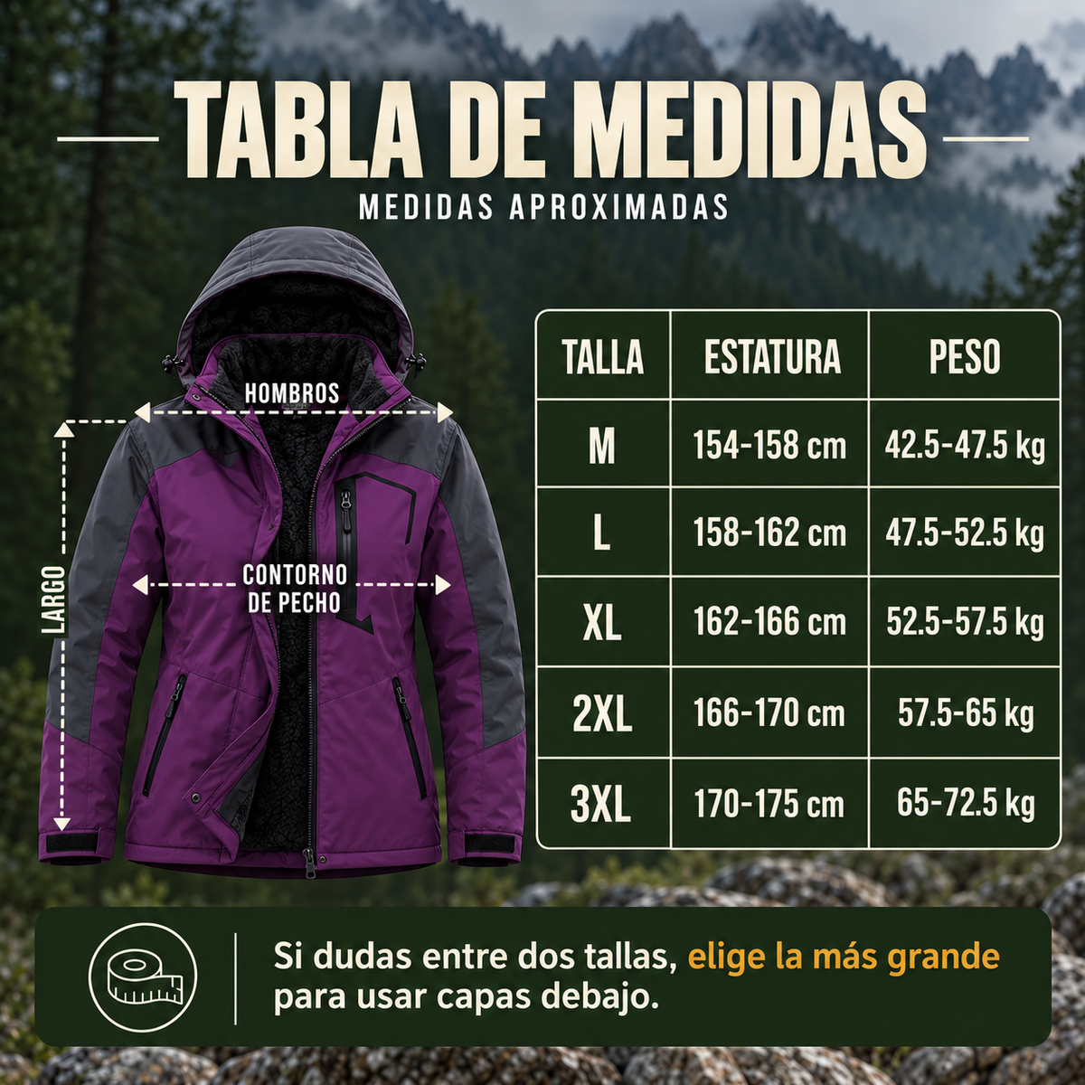 Chaqueta Mujer Sierra 3 en 1 — Edición Todo Terreno