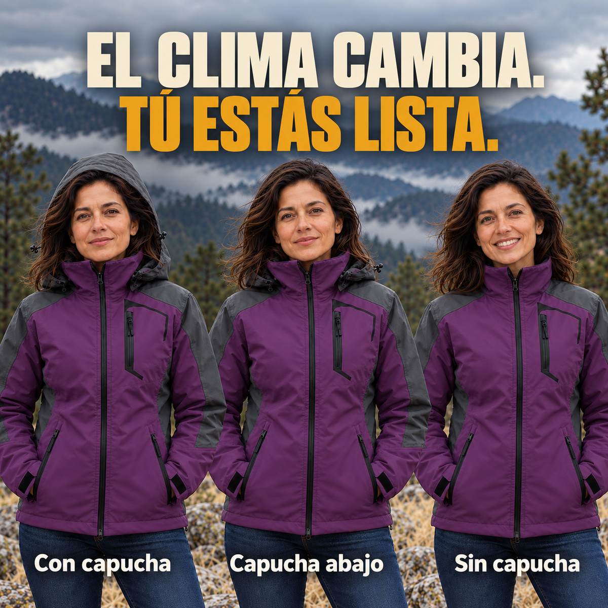 Chaqueta Mujer Sierra 3 en 1 — Edición Todo Terreno